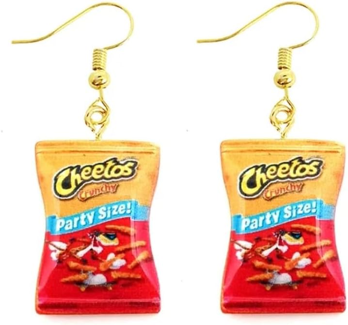 TuCute Crunch Snack Bag Drop Dangle Earrings