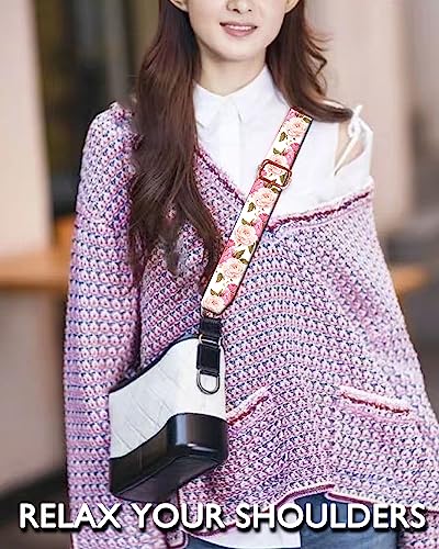 Image of Purse Strap Replacement Crossbody, Rose Golden Buckle Shoulder Strap Adjustable Handbag Strap Replacement Belts