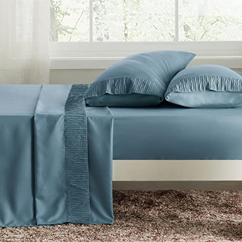 Bedsure Queen Sheet Set - Soft 1800 Sheets For Queen Size Bed, 4 Pieces Hotel Luxury Mineral Blue Sheets Queen, Easy Care Polyester Microfiber Cooling Bed Sheet Set #TOP1