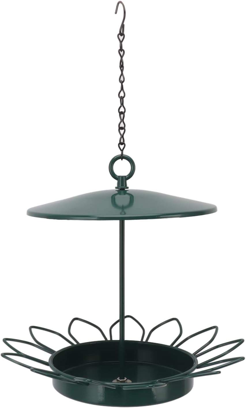 Platform Bird Feeder, Metal Tray Bird Feeder with Feeder