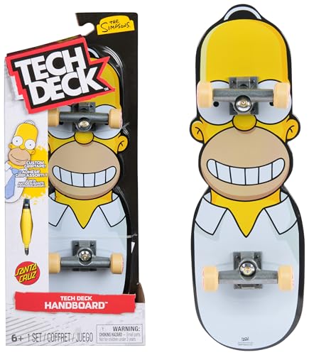 Spin Master Tech Deck The Simpsons Handboard; Authentic Mini Skateboards Kids Toys for Boys and Girls Ages 6 and up (Hands Use Only)