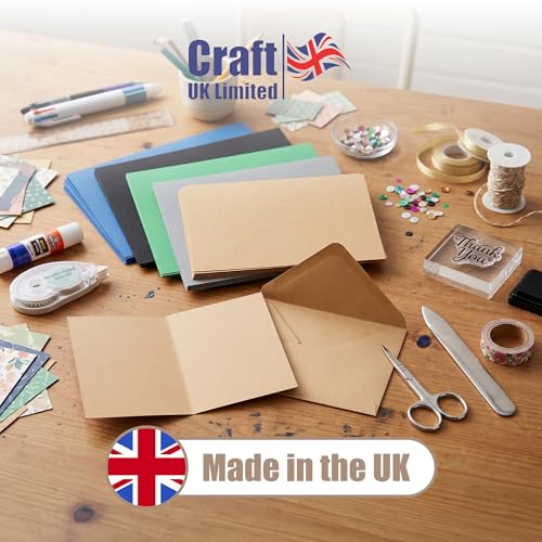 Image of Craft UK 2346 C6 Card and Envelope Pack of 50 - Deep Colours