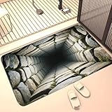 AVSMGP Alfombra Cloud Walk con Ilusión 3D, Disfruta La Máxima Suavidad con Nuestra Alfombra Forro Polar Dove- para Entrada, Baño,Escaleras,Sala Juegos Y El Salón,H,1'4'x2'0'/40x60cm