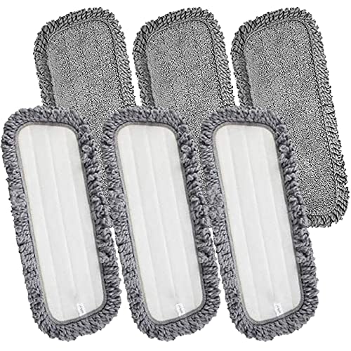 Microfiber Mop Pad for Floor Wet Mop Pad Cleaning Mop Pad Dry Mop Head Replacement Washable Mop Pad Reusable Mop Pad Dust Mop Pad Washable Wet Refills Pad Hardwood Floor Mop Pad Spray Mop Pad Gray