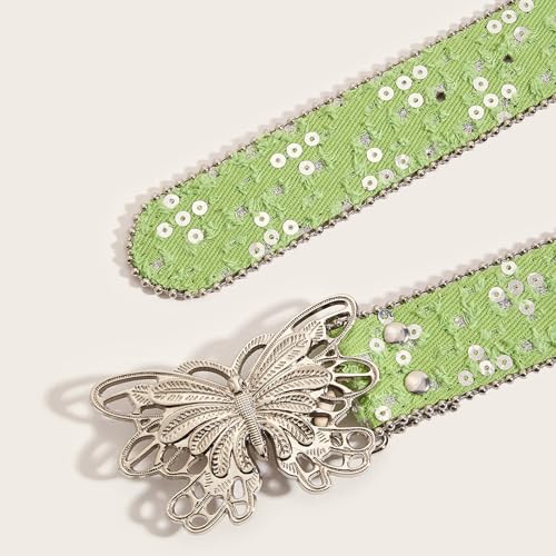 Elegant Waist Belt Butterfly Buckles Leather Belt Trendy Women Waistband for Casual3