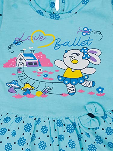 Image of Montello Cotton Cute Dress set for Baby Girl with Full sleeves Frock Top Jhabla and Full Length Pyjamas