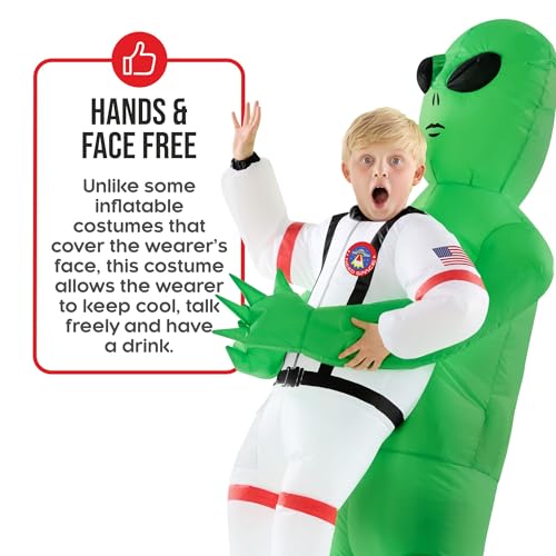 Morph Kids Astronaut Inflatable Alien Costume, Blow Up Alien Outfit, Boys Halloween Costume, Halloween Costumes for Kids3