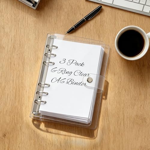 Classeur A6 souple et transparent imperméable pour feuilles mobiles - 6