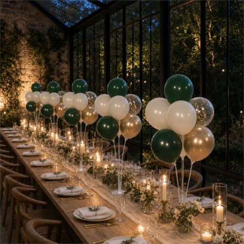 Image of Balloon Stand Kit - Balloon Stands with Base, Balloon Sticks, Decorations for Party Birthday Wedding Baby Shower Gender Reveal Graduation (7 Balloons Stand-4 Set)