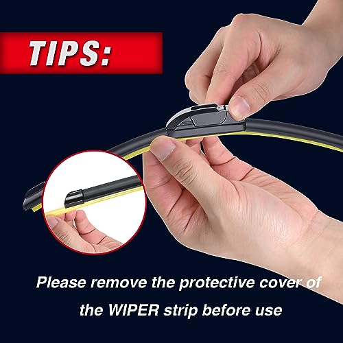 Image of 28 inch +16 inch Windshield Wiper Blades Replacement for Nissan Altima 2018 2017 2016 2015 2014 2013-2007 Maxima 2023-2009 U /J Hook Original Factory Quality Windshield Wiper Blades-Pack of 2