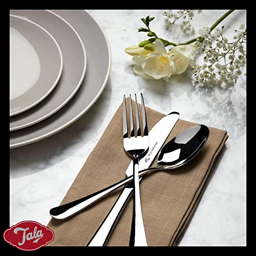 Tala-Performance-Stainless-Steel-Cutlery-Set-16-Piece-Flatware-Tableware-Set-Mirror-Polished-Silverware-Designed-for-any-Dining-Occasion-Knives-Forks-Dessert-Spoons-Teaspoons