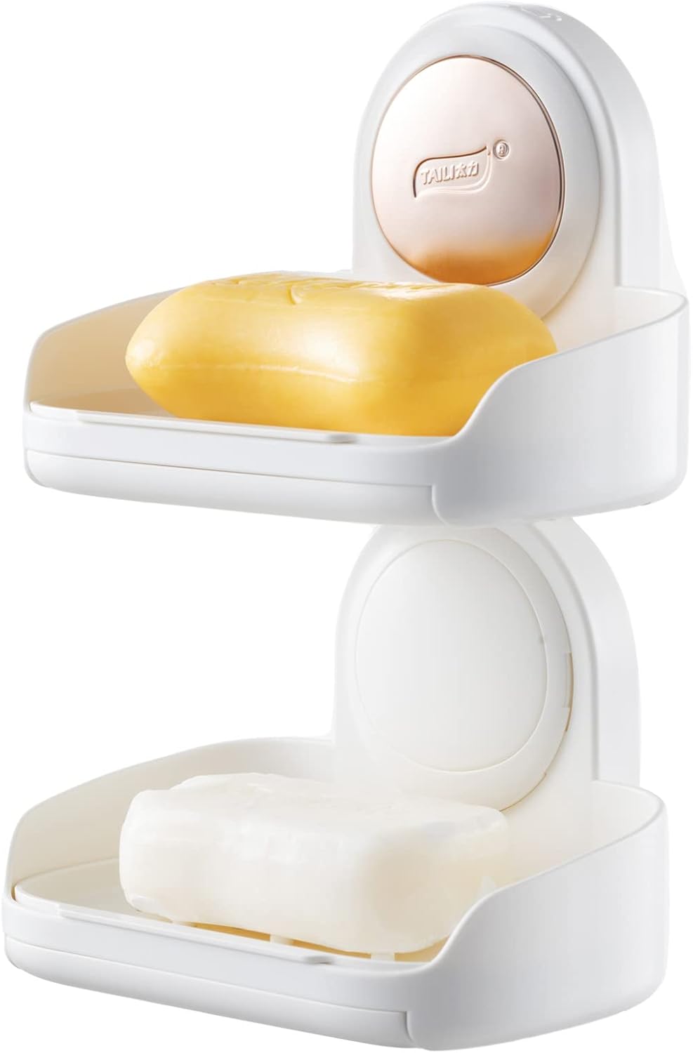 TAILINK Double Layer Soap Holder Suction Cup One Second