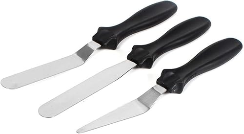 Miniatura 2 de UBEF Juego de espátulas para hornear, espátula de crema para alimentos, fácil de limpiar, plástico duradero de acero inoxidable para tarta de queso