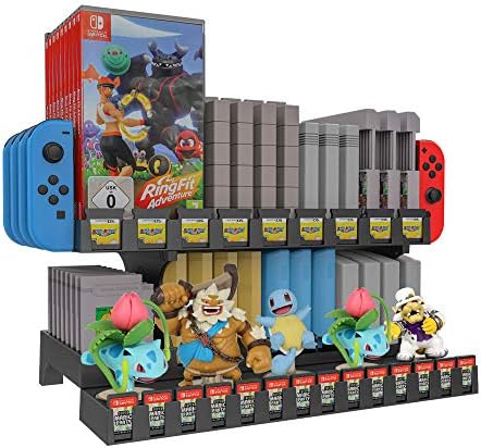 EJGAME Multifunctional Game Storage and Display Stand for NSW/NDS/3DS/Amiibo/NDS Series/Game Boy/FC/SFC/NES/SNES/N64
