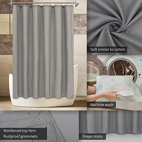 Image of ALYVIA SPRING 54x72 Stall Waterproof Fabric Shower Curtain or Liner Grey