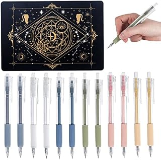 SDYGDB 12Pcs Craft Blade Pen Retractable 60 Degree Hobby Blade Pen Handheld Sharped Angled Carving Blade with A5 Cutting Mat for DIY Scrapbooking Album Greeting Cards(Send According to The Drawing)