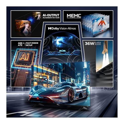 Image of Wobble 138.7 cm (55 inches) K Series 4K UHD Smart LED TV (Black) WB55UDAGU2875D25