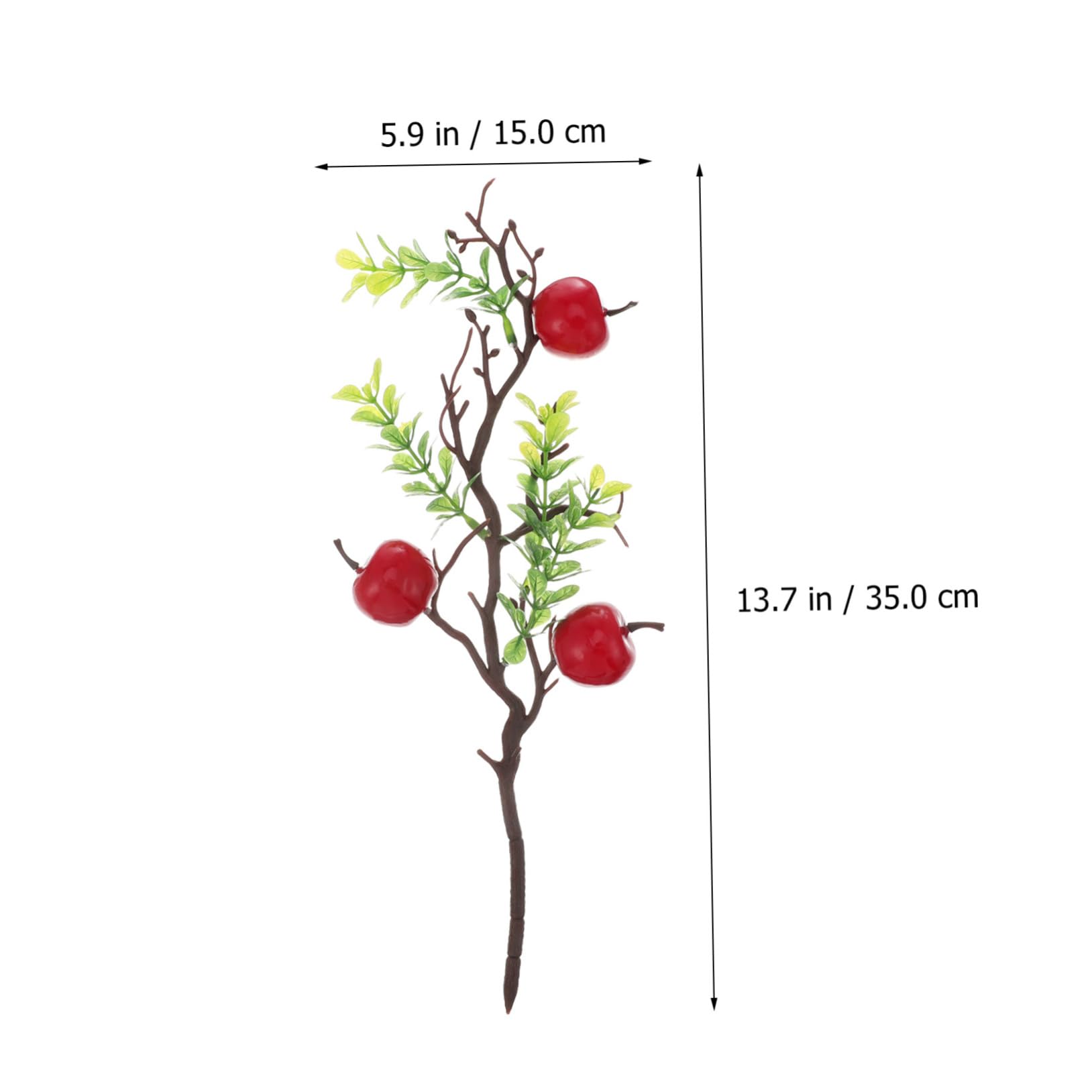 Cabilock 2pcs Artificial Apple Cuttings Home Decoration Artificial Christmas Pine Picks Fake Apple Cuttings Wedding Decorations Fruit Artificial Branches Ornaments Household Red