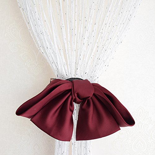 Decorative Door String Curtain Beads Ribbon Thread Fringe Window Panel for Wedding Decoration/Coffee House/Birthday Party (White)