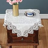 White rectangle lace tablecloths for wedding party home and kitchen