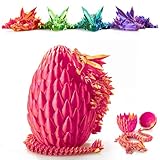 syouces 3D Printed Crystal Dragon Egg, 15 Inch Articulated Dragon with Surprise Egg, Fidget Toy for Home Office Executive Decor, Stress Relief Gift for Kids & Adults