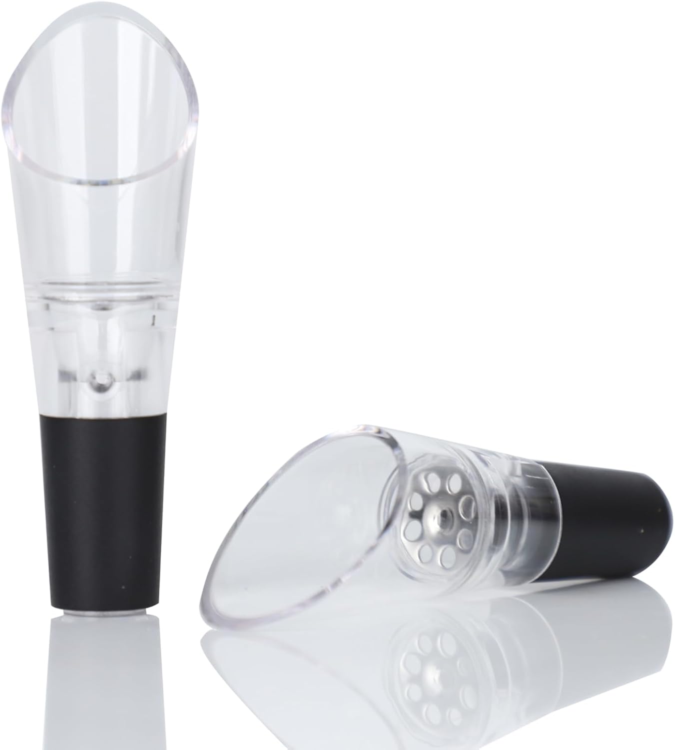 Wine Aerator Pourer | Premium Aerating Spout and Decanter Set - Improve Taste and Smell Immediately,Perfect Wine Gift(2PCS)- Black - Image 9
