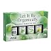 NOW Essential Oils, Let It Be Organically Kit, 4x10ml Including: Organic Lavender, Organic Tea Tree, Organic Peppermint and Organic Lemon Essential Oils With Child Resistant Caps