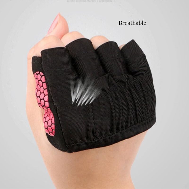 Fitness Gloves Anti-Slip Barbell Yoga Four Fingers Weightlifting Sports Nylon Gloves