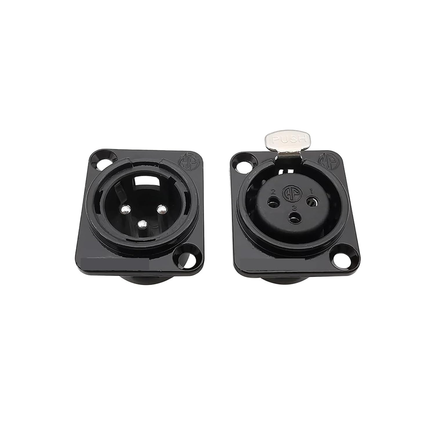 3-pinowe męskie złącze żeńskie XLR do montażu panelowego w obudowie – opakowanie 1/2/10(Female,10Pcs)