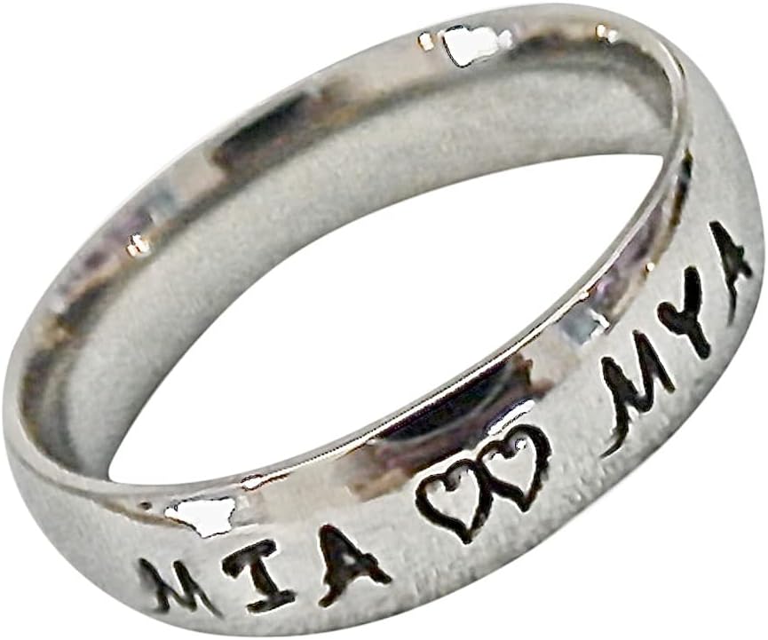 Personalized Mother's Ring~Couple's Ring~Hand Stamped~Engraved~Any Names~2, 3, 4 Names~Hearts~Date Option~Gold, Rose Gold, Silver, Coffee, Black or Blue Rings~New Mom~Twin Mom~Mommy~Handcrafted Gift