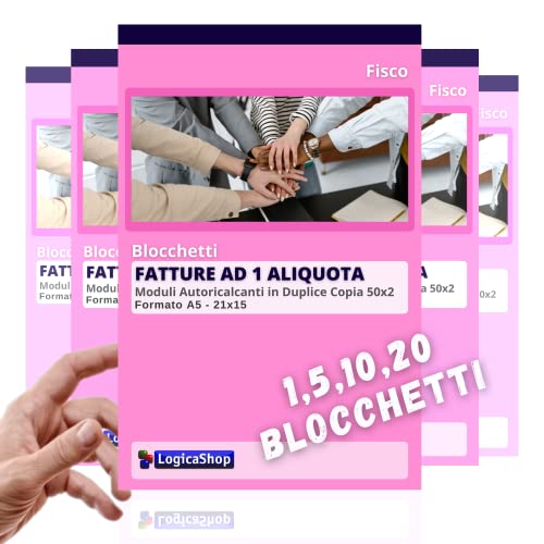 LogicaShop p® Rechnungsblock mit 1 Satz 50 x 2 selbsttätig f.to 22 x 14,8 - Rechnungsblöcke in doppelter Kopie (1)