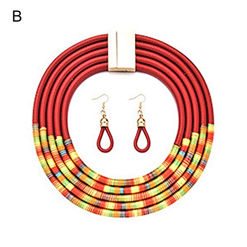 JENPECH Colar com Pingente de Strass Corrente de Clavícula Joia Feminina, Multicamadas Trançadas Exa