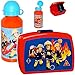 Produktbild alles-meine.de GmbH 2 TLG. Set: Trinkflasche + Lunchbox / Brotdose - Feuerwehrmann Sam - BPA frei - mit extra Einsatz / herausnehmbaren Fach - Brotbüchse Küche Essen - für Jungen..