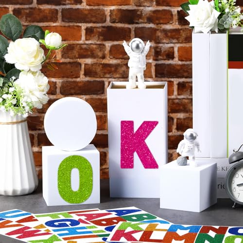 Image of Harloon 232 Pcs Large Glitter Letter Stickers 24 Sheets Classroom Bulletin Boards Decorations Big Font Alphabet Letter Self Adhesive Letters Stickers Back to School Decor DIY Craft(Colorful,2.5'')