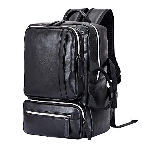 SPAHER Mochila de Cuero Hombre para Portátil de Viaje 14 15 6 Pulgadas Negocios Moda