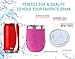CHILLOUT LIFE 12 oz Stainless Steel Wine Tumbler with Lid - Double Wall Vacuum Insulated Wine Cup Glass Keeping Cold & Hot for Coffee, Champagne, Cocktails, Ice Cream - Powder Coated Pink