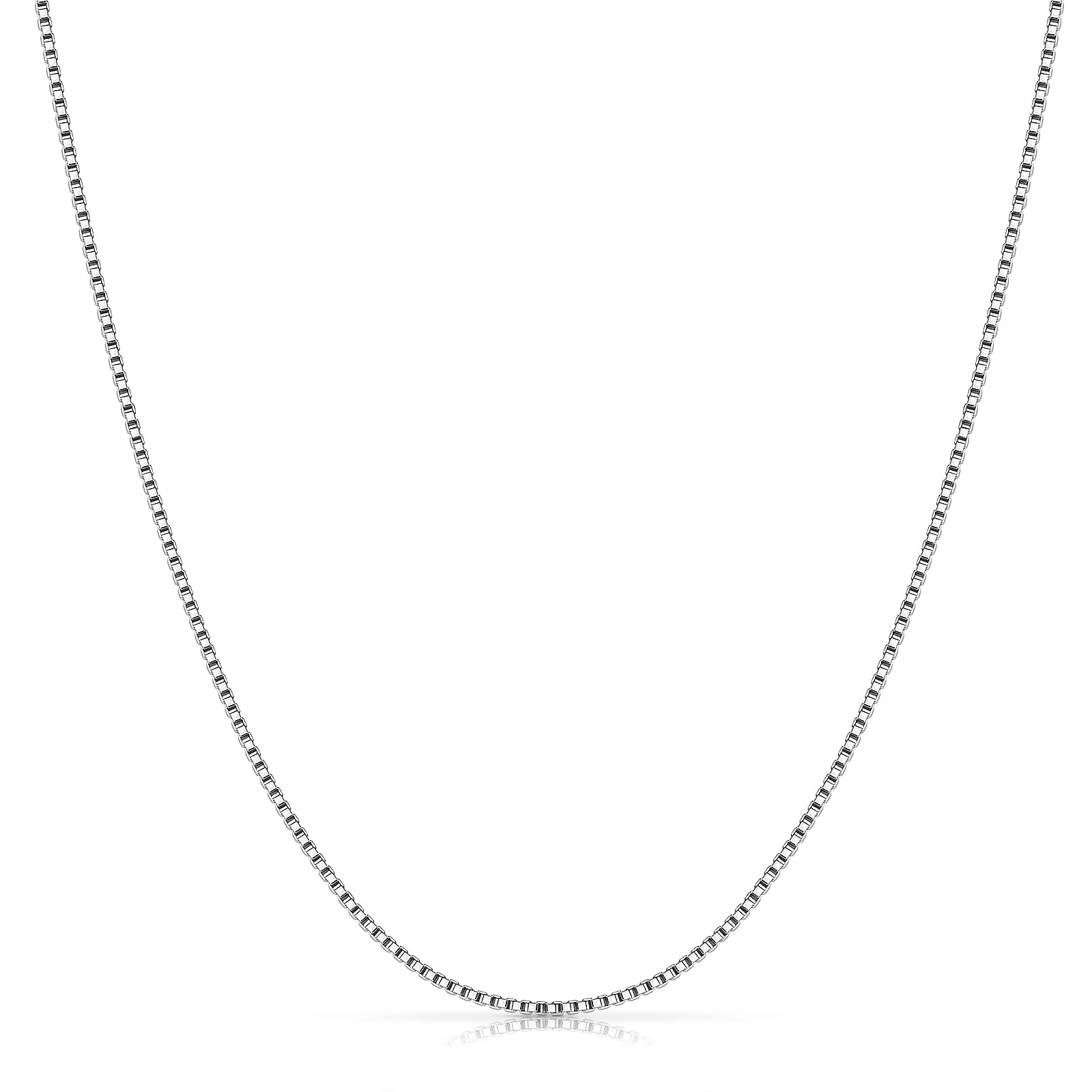Gacimy925 Sterling Silver Box Chain Necklace for Women Men and Girls, 0.8mm Width 16 18 20 22 24 Inches Length