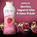 Olay Body Wash for Women, Hydrating & Moisturizing, Holiday Edition, With Plant Based Cleansers, B3 Complex, For All Skin Types, Champagne Blush with Berries Sugared Rim & Rose Petals Scent, 22 fl oz