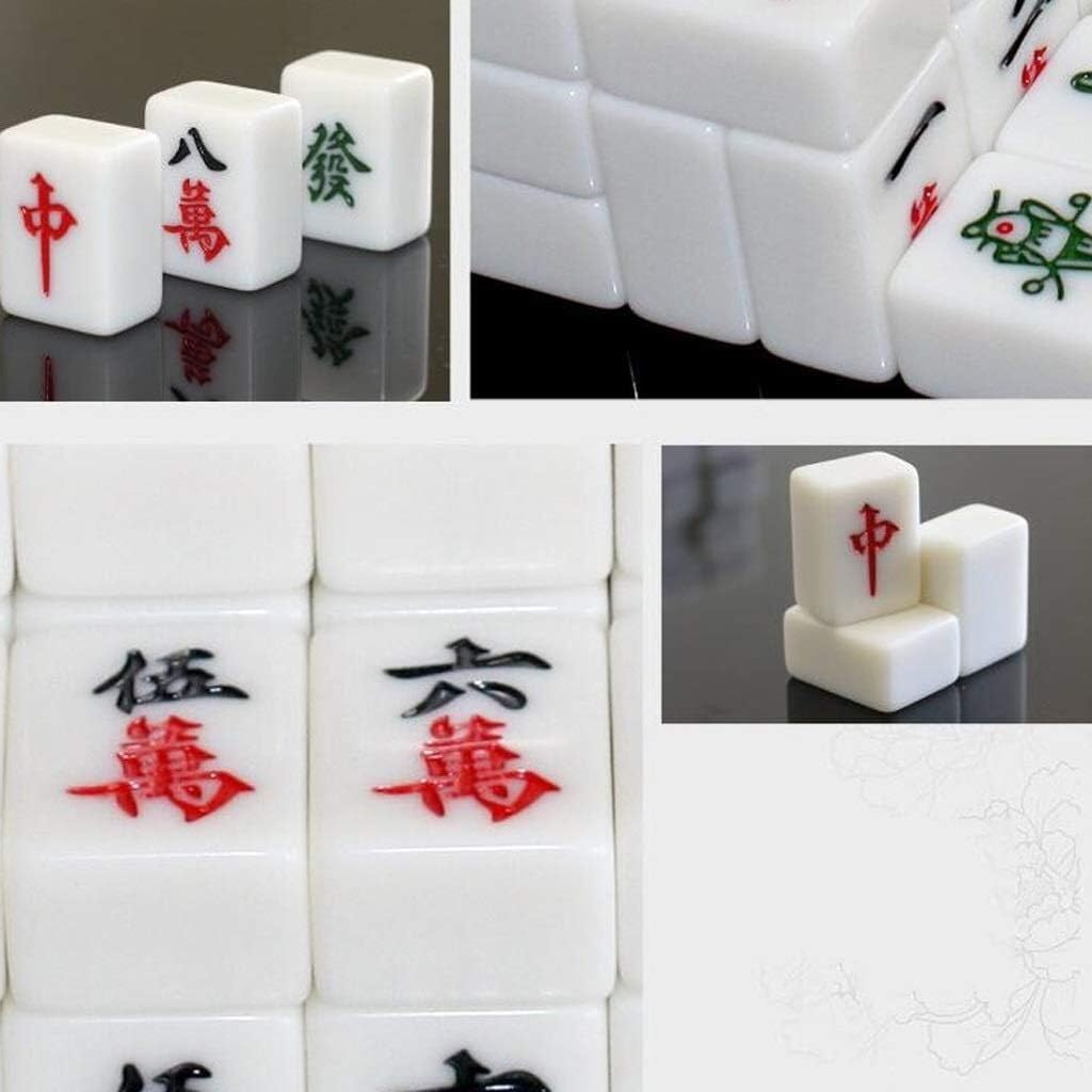 Mahjong Home Juego de Mahjong Versión Tradicional China Juego de Azulejos de Mahjong de 144 Piezas