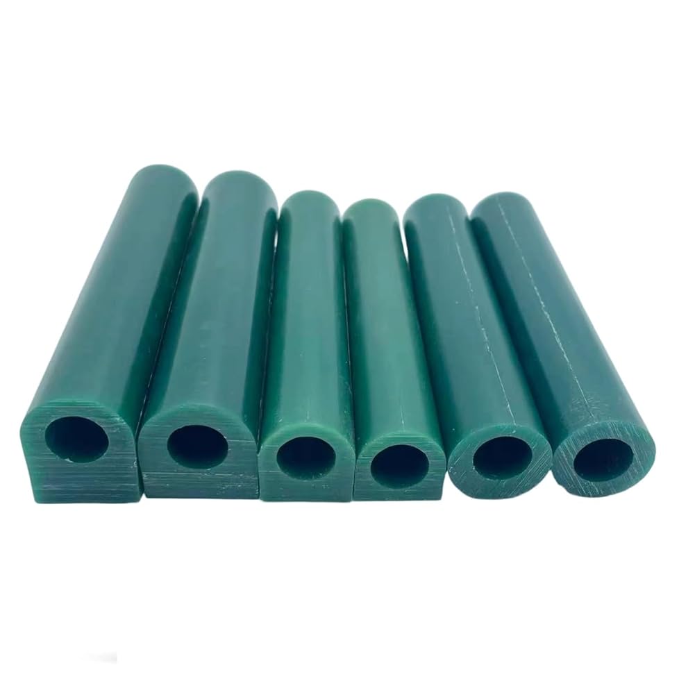 Jnchdghwa for Jewelry Carving Tool Green Ring Wax Tube 6PCS for Lost Wax Casting Hole Tube Molding Mold Crafts Making Ring Wax Kit