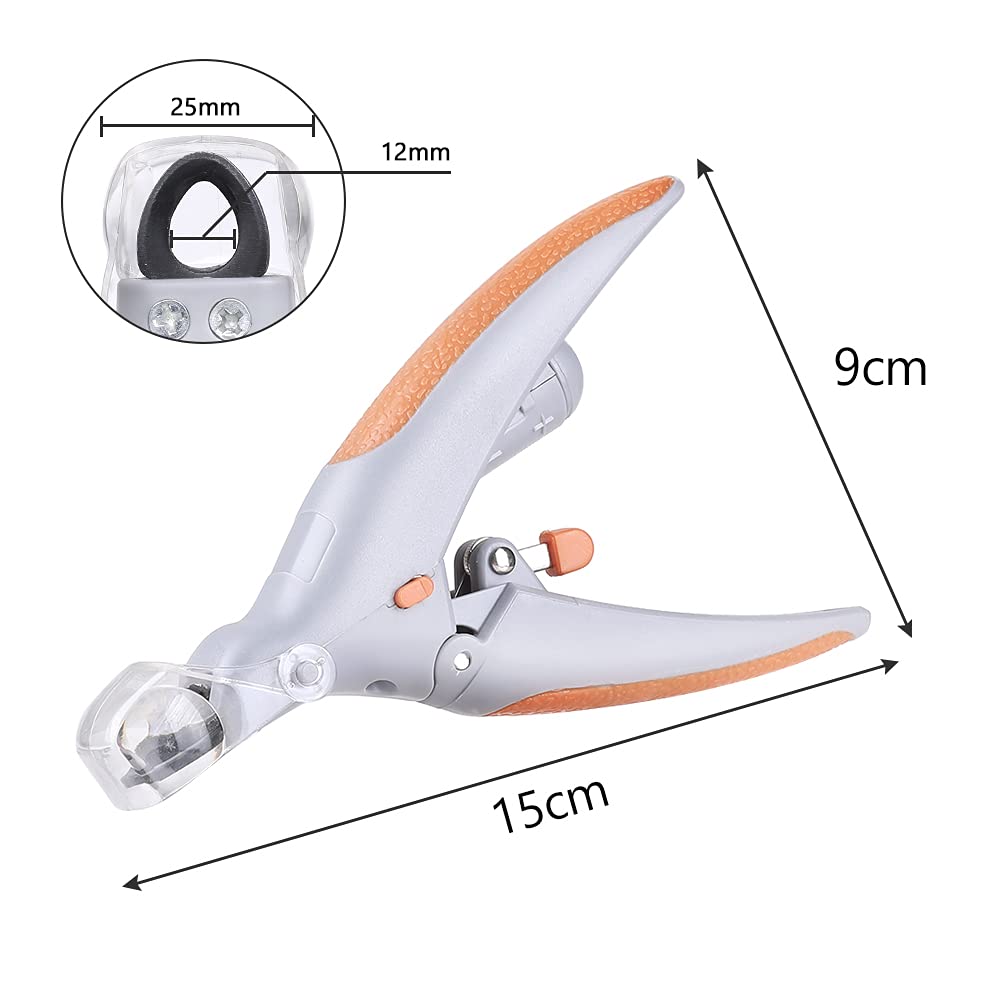 LED Light obcinacz do paznokci Pet obcinacz do paznokci nożyczki Pet Dog Cat Nail Toe Claw Clippers nożyczki dla psów koty ptaki i gryzonie c/White/15x9cm