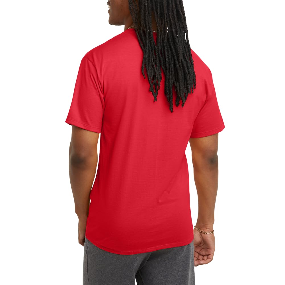 Champion mens Classic Jersey Tee Shirt, Scarlet, XX-Large US