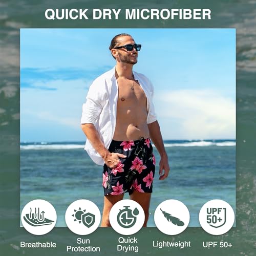 Image of Kanu Surf Men's Big Viper Extended Size Stripe Swim Trunk