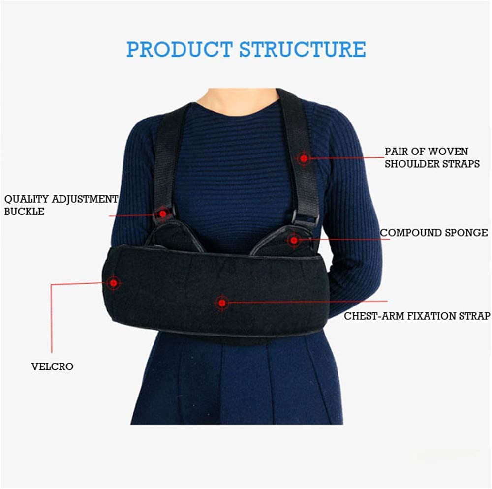 Cabestrillo para brazo para lesiones en el hombro Eslingas para brazo para muñeca rota Soporte para brazo Cabestrillo para brazo Inmovilizador de hombro Brace para Mend Mujeres Se adapta a l