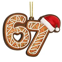 67 Funny Christmas Ornaments 2025, 67 Meme Santa Ornaments for Christmas Tree, 2D Six Seven Tree Ornament 6 7 Stuff for Xmas Holiday Home Decor