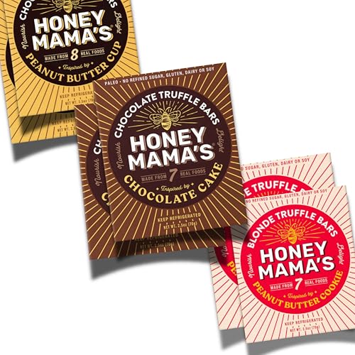 Honey Mama Chocolate Truffle Bars Variety Pack, Peanut Butter and