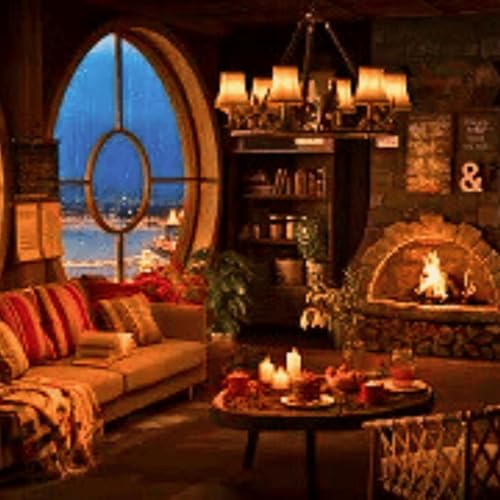 🔥 Cozy Room Ambience: 🌧 Rain & Crackling Fire for Restful Sleep