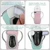 Beautyflier Set of 2 Reusable Glass Baby Bottle Insulator Adjustable Sleeves with Double Handles Neoprene Holder for Philips Avent Natural (8-9 Ounce, Pink+Green)