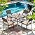 Pamapic Outdoor Piece Patio Dining Set, Weather Resistant PE Rattan Table and Chairs, Comfortable Cushions, Easy Maintenance, 5 PCS, Beige