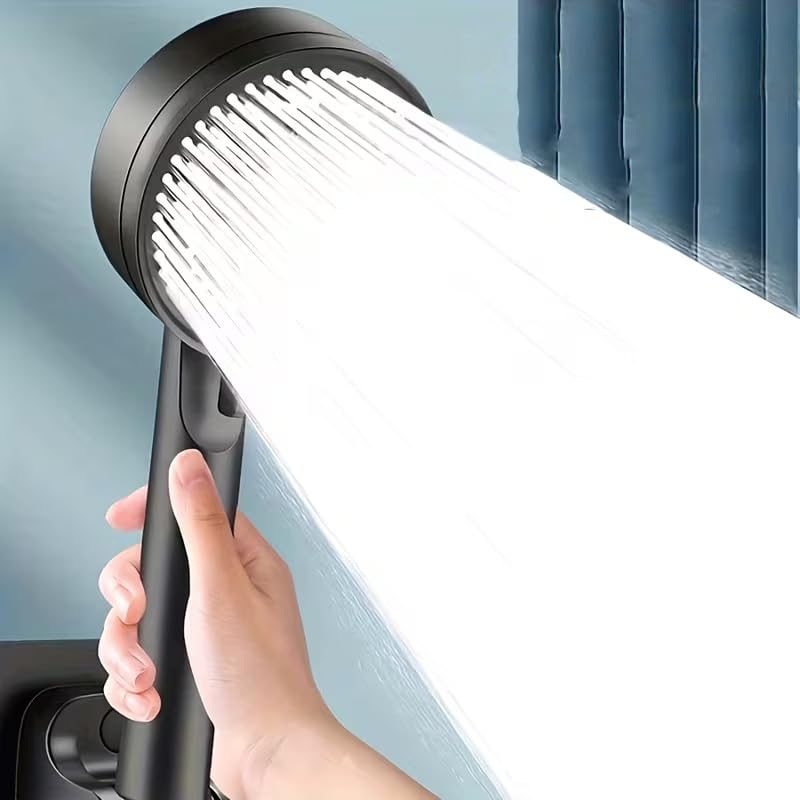 Cabezal de ducha portátil con 5 modos y montaje en pared